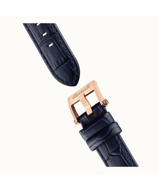 Ingersoll The Herald Leather Strap Blue Skeleton Dial Automatic I00407B Mens Watch