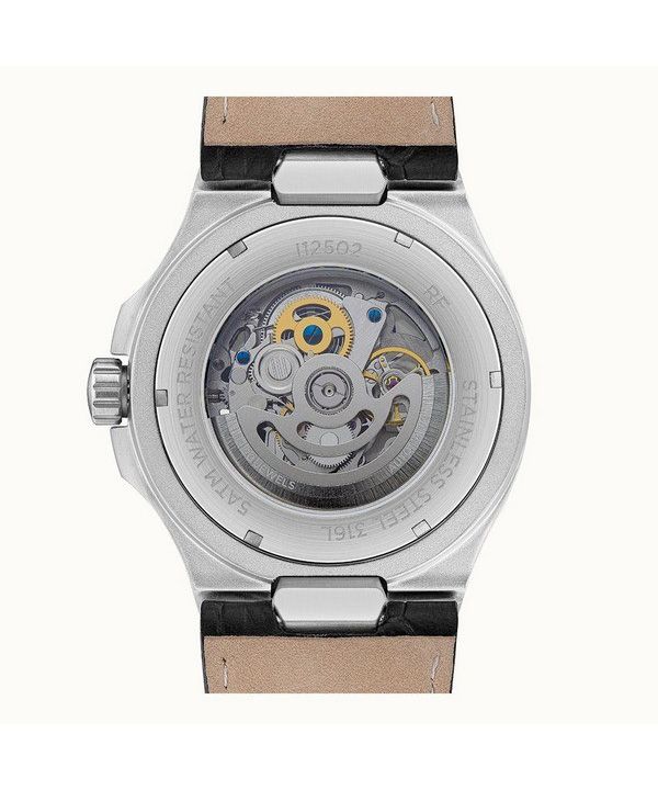 Ingersoll The Catalina Leather Strap Black Skeleton Dial Automatic I12502 Mens Watch