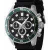 Invicta Pro Diver Chronograph Silicone Strap Black Dial Quartz 46086 Men's Watch