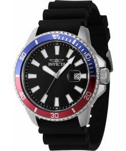 Invicta Pro Diver Silicone Strap Black Dial Quartz 46131 Men's Watch