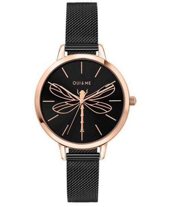 Oui Me Amourette Black Dial Stainless Steel Quartz ME010070 Womens Watch