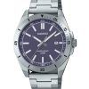 Casio Standard Analog Stainless Steel Blue Dial Quartz MTP-B155D-2E Mens Watch