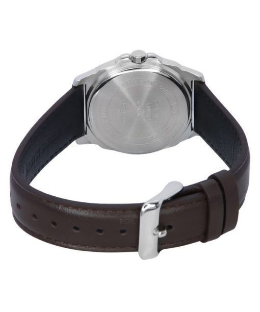 Casio Standard Analog Brown Leather Strap Black Dial Quartz MTP-E720L-5A Men's Watch