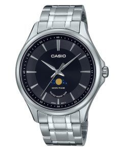 Casio Standard Analog Moon Phase Black Dial Quartz MTP-M100D-1A Mens Watch