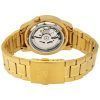 Seiko 5 Gold Tone Stainless Steel Black Dial 21 Jewels Automatic SNKK22K1 Mens Watch
