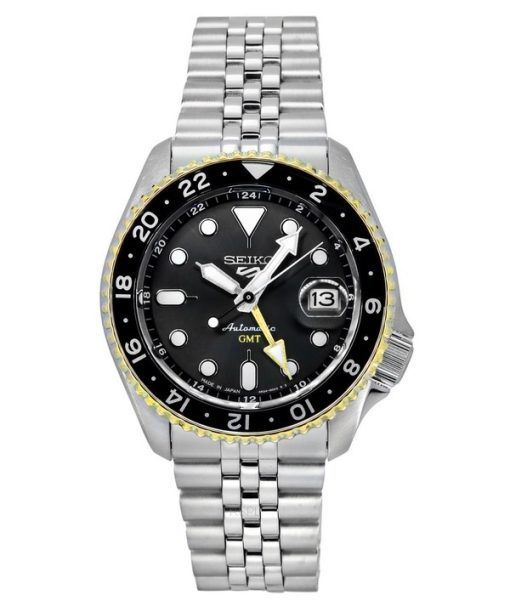 Seiko 5 Sports SKX Style GMT Stainless Steel Grey Dial 24 Jewels Automatic SSK021J1 100M Men's Watch