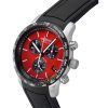 Zeppelin Night Cruise Chronograph Rubber Strap Red Dial Quartz 72885KB 100M Men's Watch