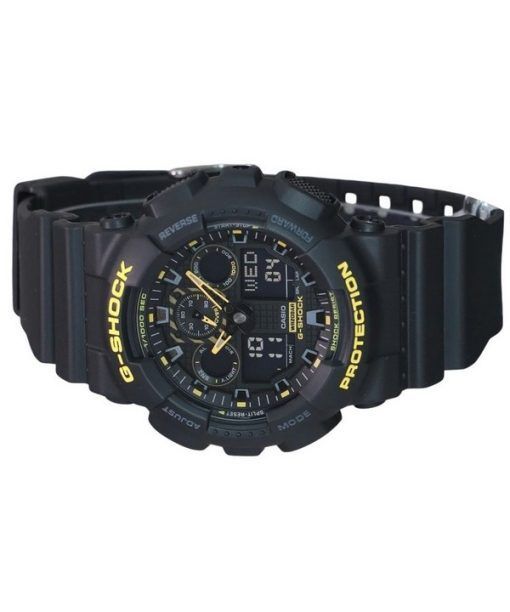 Casio G-Shock Caution Yellow Analog Digital Resin Strap Black Dial Quartz GA-100CY-1A 200M Mens Watch