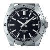 Casio Standard Analog Stainless Steel Black Dial Quartz MTP-B155D-1E Mens Watch