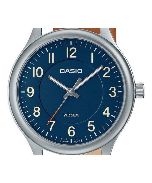 Casio Standard Analog Leather Strap Blue Dial Quartz MTP-B160L-2B Mens Watch