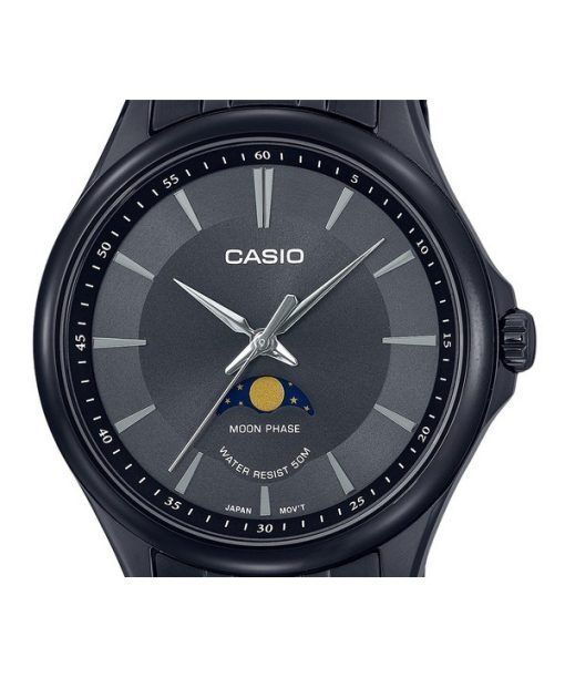 Casio Standard Analog Moon Phase Black Dial Quartz MTP-M100B-1A Mens Watch