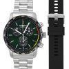 Zeppelin Night Cruise Chronograph Stainless Steel Green Dial Quartz 7288M4set 100M Men's Watch With Extra Strap