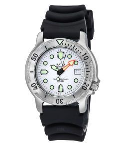 Ratio FreeDiver Professional Sapphire White Dial Quartz 22AD202-WHT 200M Men's Watch