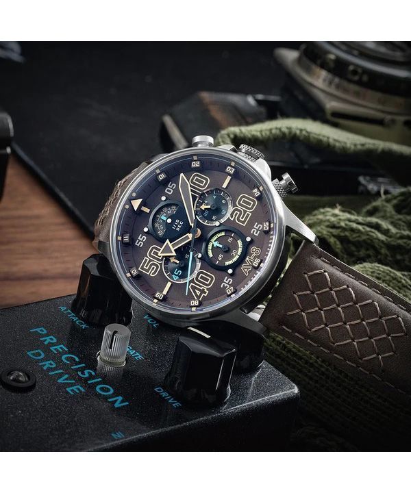 AVI-8 Hawker Typhoon Rb396 Sheila Chronograph Limited Edition Westhampnett Brown Dial Quartz AV-4093-06 Mens Watch