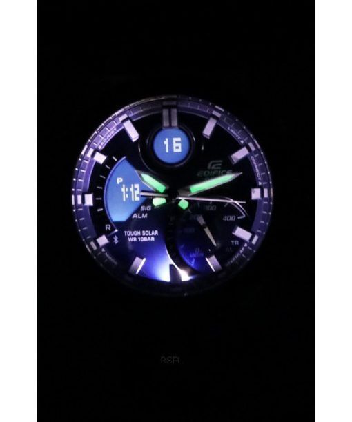 Casio Edifice Analog Digital Mobile Link Blue Dial Tough Solar ECB-950DB-2A 100M Men's Watch