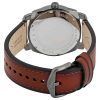 Fossil Machine Analog LiteHide Leather Strap Grey Dial Quartz FS5900 Mens Watch
