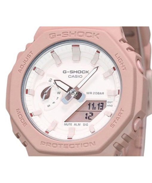 Casio G-Shock Natures Colour Series Analog Digital Bio-Based Resin Strap Pink Dial Quartz GMA-S2100NC-4A2 200M Womens Watch