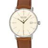 Iron Annie Bauhaus Leather Strap Beige Dial Quartz 50445 Men's Watch