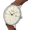 Iron Annie Bauhaus Leather Strap Beige Dial Quartz 50445 Men's Watch