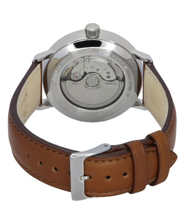 Iron Annie Bauhaus Leather Strap Beige Dial Automatic 50605 Men's Watch