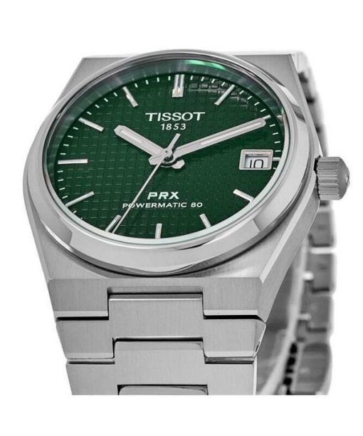Tissot PRX T-Classic Powermatic 80 Green Dial Automatic T137.207.11.091.00 100M Unisex Watch