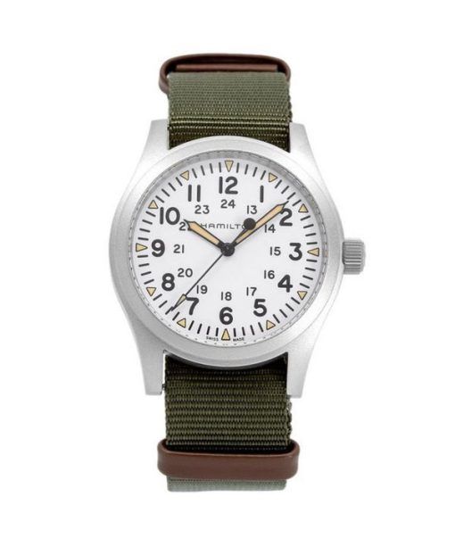 Hamilton Khaki Field Nylon Strap White Dial Mechanical H69529913 Men's Watch