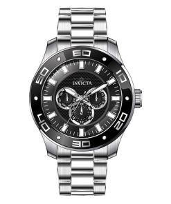 Invicta Pro Diver Scuba GMT Stainless Steel Black Dial Quartz 45756 100M Men's Watch