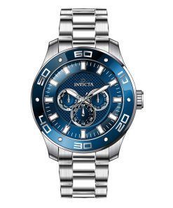 Invicta Pro Diver Scuba GMT Stainless Steel Blue Dial Quartz 45757 100M Men's Watch