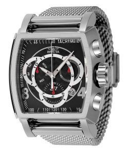 Invicta S1 Rally Chronograph Stainless Steel Black Dial Quartz 46007 100M Men's Watch