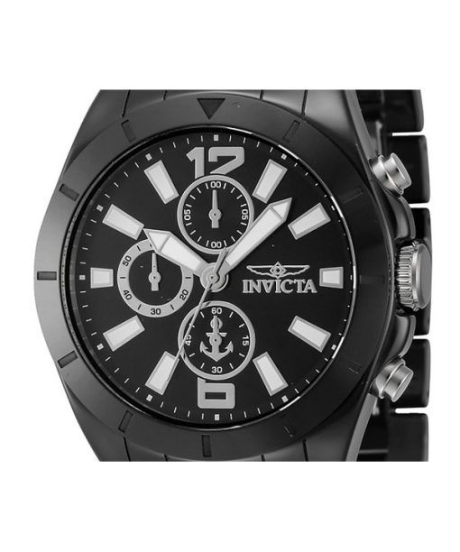 Invicta Ocean Voyage Chronograph Ceramic Bracelet Black Dial 46298 100M Men's Watch