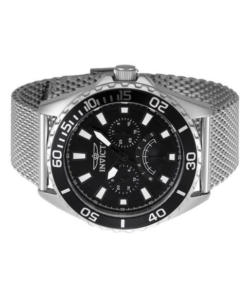 Invicta Pro Diver Retrograde GMT Stainless Steel Black Dial Quartz 46907 Men's Watch