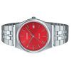 Casio Standard Analog Stainless Steel Red Dial Quartz MTP-B145D-4A2V Unisex Watch