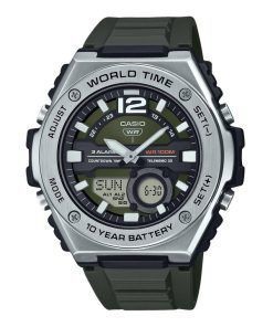 Casio Standard Analog Digital Resin Strap Green Dial Quartz MWQ-100-3AV 100M Men's Watch