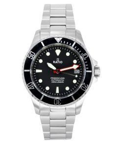 Ratio FreeDiver Sapphire Stainless Steel Black Dial Automatic RTF041 200M Mens Watch