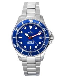 Ratio FreeDiver Sapphire Stainless Steel Blue Dial Automatic RTF043 200M Mens Watch
