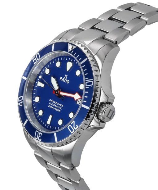 Ratio FreeDiver Sapphire Stainless Steel Blue Dial Automatic RTF043 200M Mens Watch