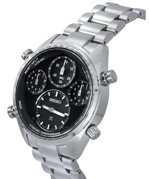 Seiko Prospex Speedtimer Chronograph Stainless Steel Black Dial Solar SFJ003P1 100M Men's Watch