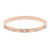 Swarovski Tactic Rose Gold Tone Bangle With White Crystal 5098368 For Women