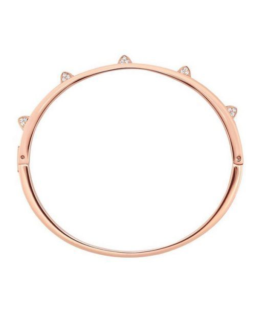 Swarovski Tactic Rose Gold Tone Bangle With White Crystal 5098368 For Women