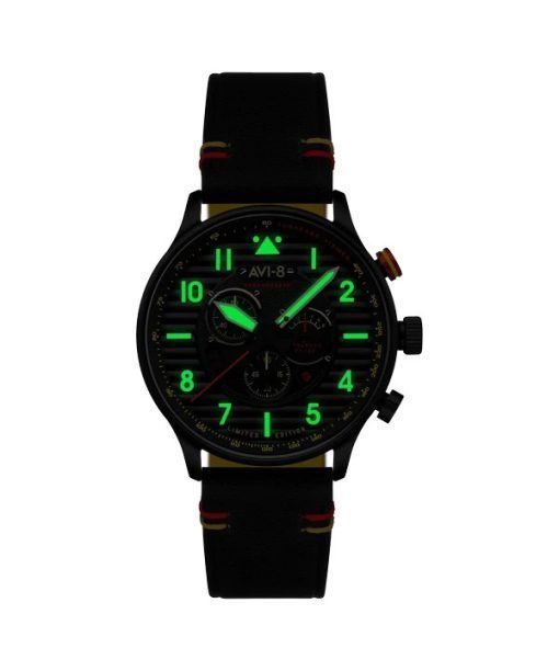 AVI-8 Flyboy Spirit Of Tuskegee Chronograph Limited Edition Anderson Black Dial Quartz AV-4109-01 Mens Watch With Extra strap