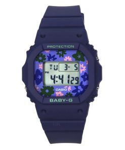 Casio Baby-G Retro Flower Field Digital Blue Resin Strap Quartz BGD-565RP-2 100M Womens Watch