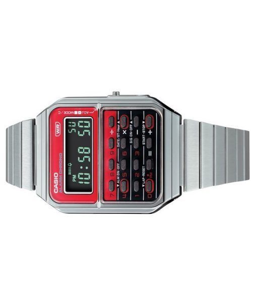 Casio Vintage Heritage Colors Digital Stainless Steel Quartz CA-500WE-4B Unisex Calculator Watch