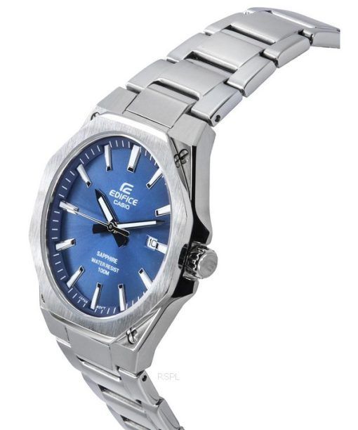 Casio Edifice Sapphire Crystal Analog Stainless Steel Blue Dial Quartz EFR-S108D-2A 100M Men's Watch