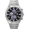 Casio Edifice Analog Chronograph Stainless Steel Black Dial Solar EQS-950D-1A 100M Men's Watch