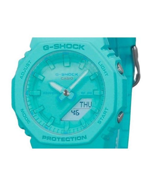 Casio G-Shock Analog Digital Resin Strap Turquoise Dial Quartz GMA-P2100-2A 200M Womens Watch