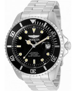 Invicta Pro Diver Black Dial Stainless Steel Automatic 35717 200M Mens Watch