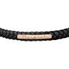 Maserati Jewels Leather And Stainless Steel Bracelet JM222AVE01 For Men