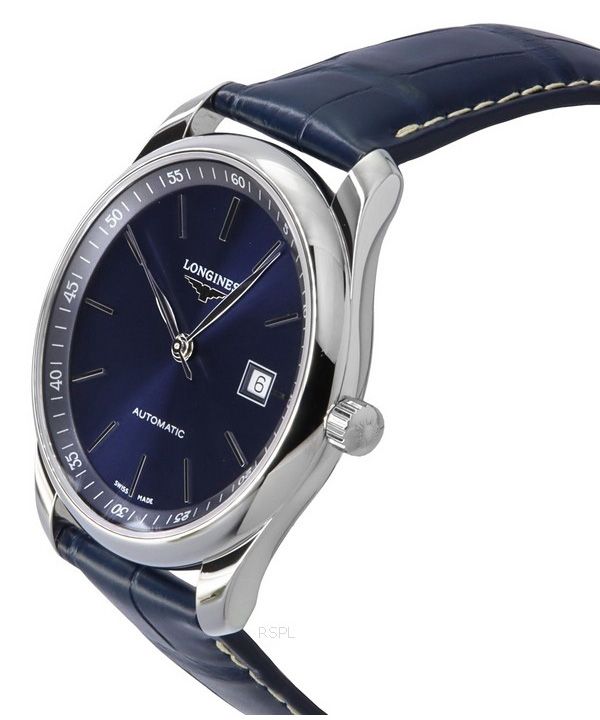 Longines Master Collection Leather Strap Sunray Blue Dial Automatic L2.793.4.92.0 Mens Watch