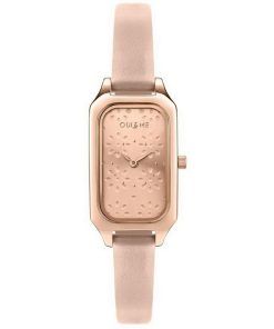 Oui & Me Finette Rose Gold Sunray Dial Leather Strap Quartz ME010162 Women's Watch