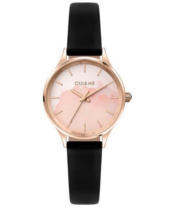 Oui & Me Bichette Pink Dial Leather Strap Quartz ME010275 Women's Watch